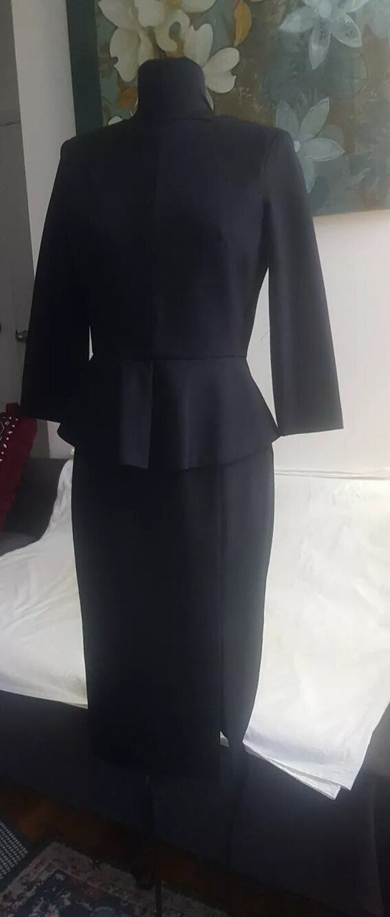 ❤Zara Basic Collection Black PROFESSIONAL Bodycon Dress 3/4 Sleeve Size S
